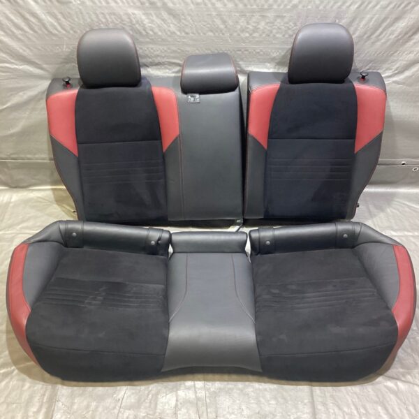2015-2018 Subaru WRX STI Black Leather / Alcantara Rear Seat Set