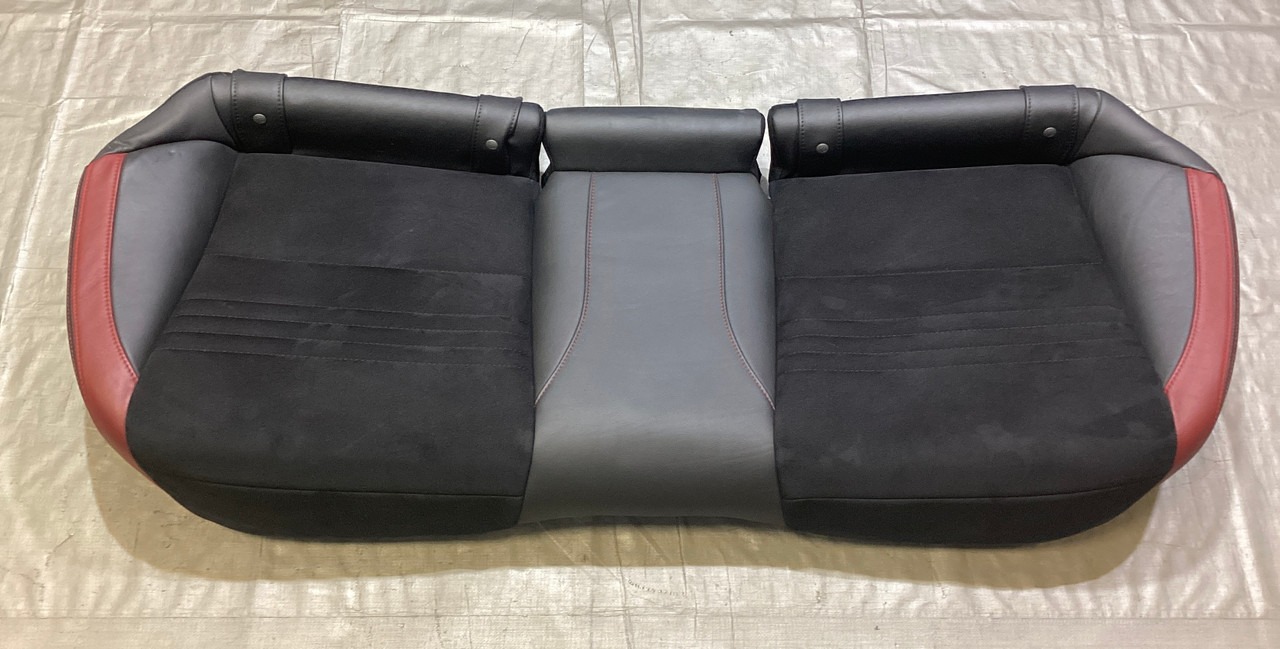 2015-2018 Subaru WRX STI Black Leather / Alcantara Rear Seat Set - Image 2