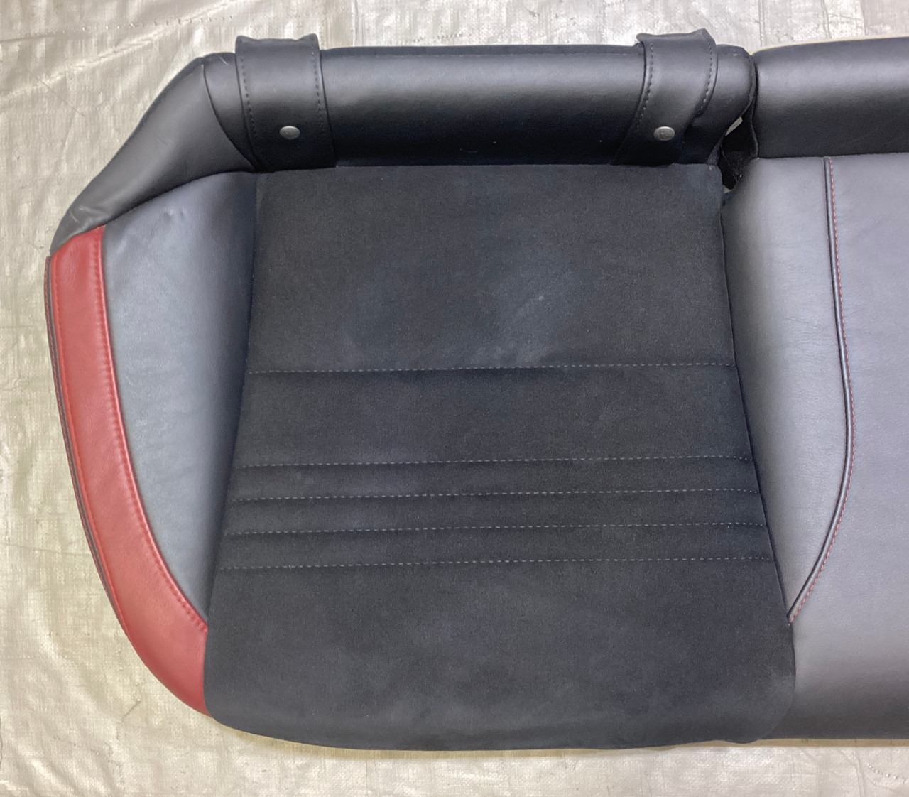 2015-2018 Subaru WRX STI Black Leather / Alcantara Rear Seat Set - Image 3