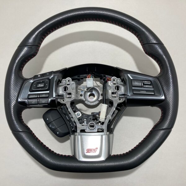 2015-2020 Subaru WRX STI Black Leather Steering Wheel w/ Trim