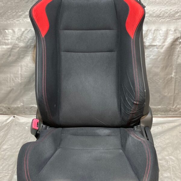 2013-2016 Subaru BRZ Driver Side Seat Assembly / Black / Red Cloth