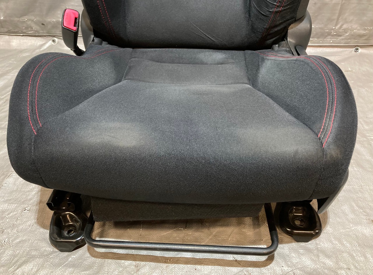 2013-2016 Subaru BRZ Driver Side Seat Assembly / Black / Red Cloth - Image 5