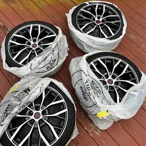 2014-2021 Subaru WRX STI 19x8.5" Michelin Wheels Rims w/ Tires / Pair