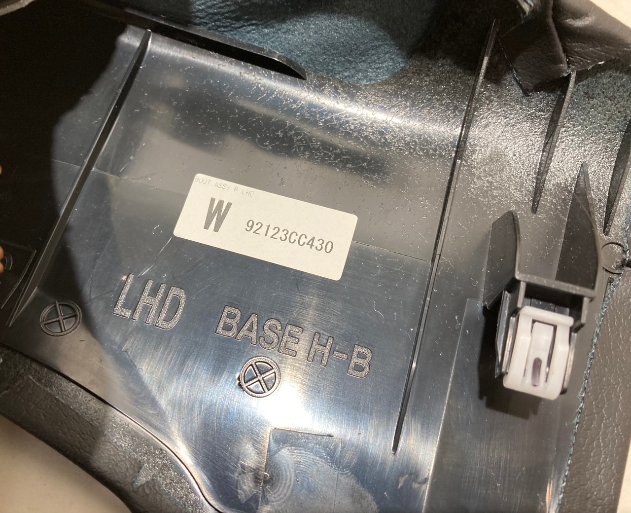 2022-2023 Subaru BRZ / Black Leather Parking Brake Handle / Red Stitching - Image 2